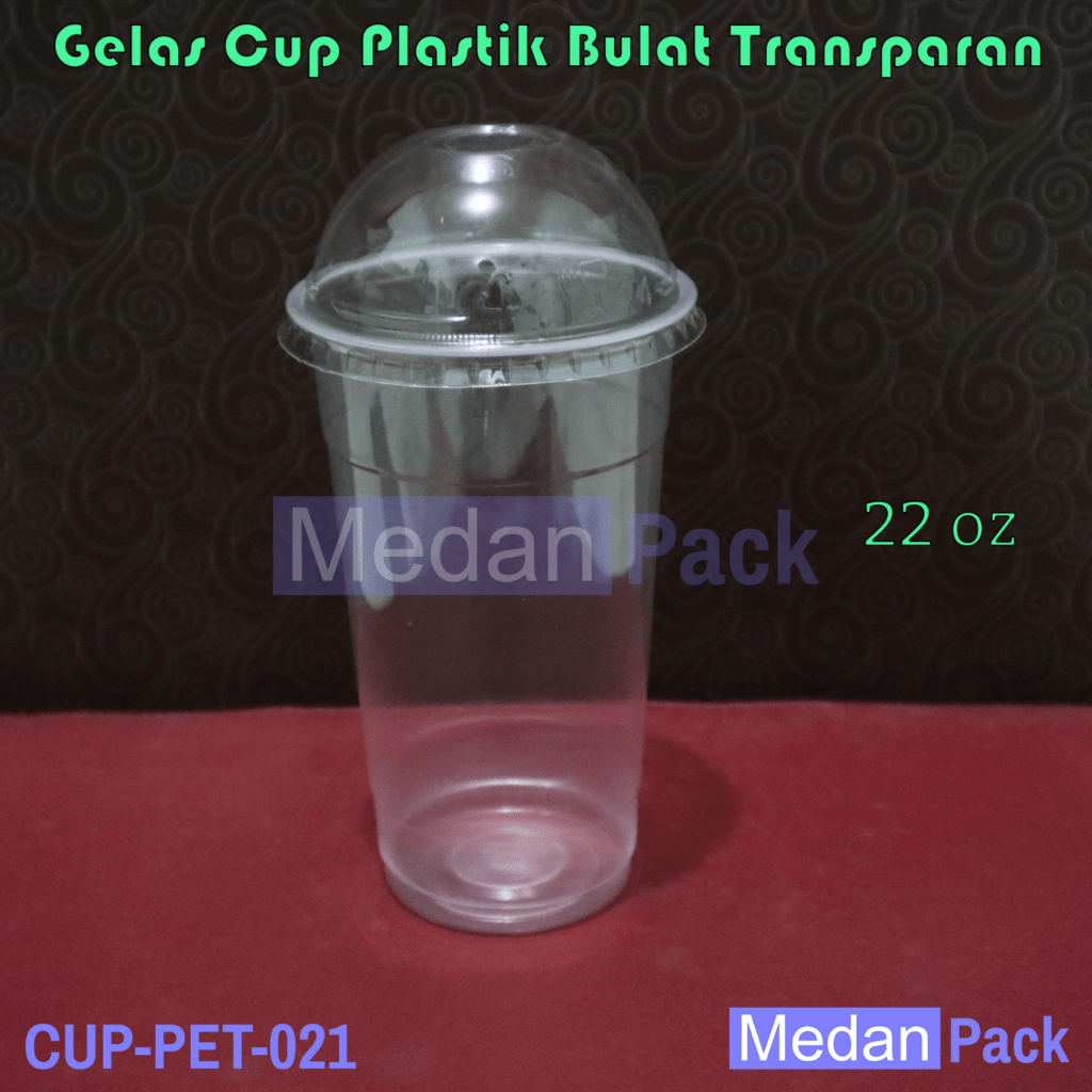  Gelas  Cup Plastik 22 oz Tanpa Tutup Medan Pack
