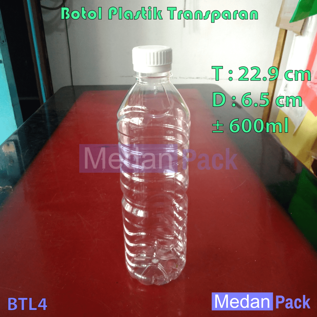 Botol Plastik Aqua Putih  NI 600 ml Medan Pack